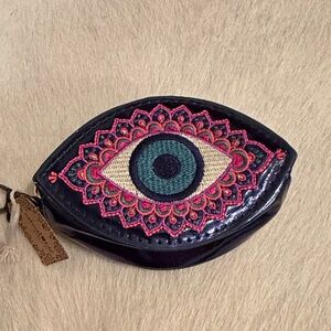 NATURAL LIFE Black and Pink Embroidered Eye Holder